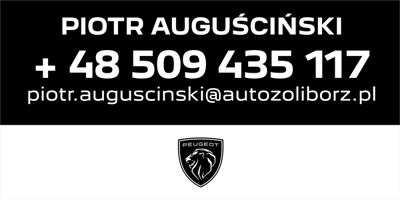 Piotr Auguściński Peugeot AutoŻoliborz Warszawa Rudnickiego 3 tel. +48 509 435 117